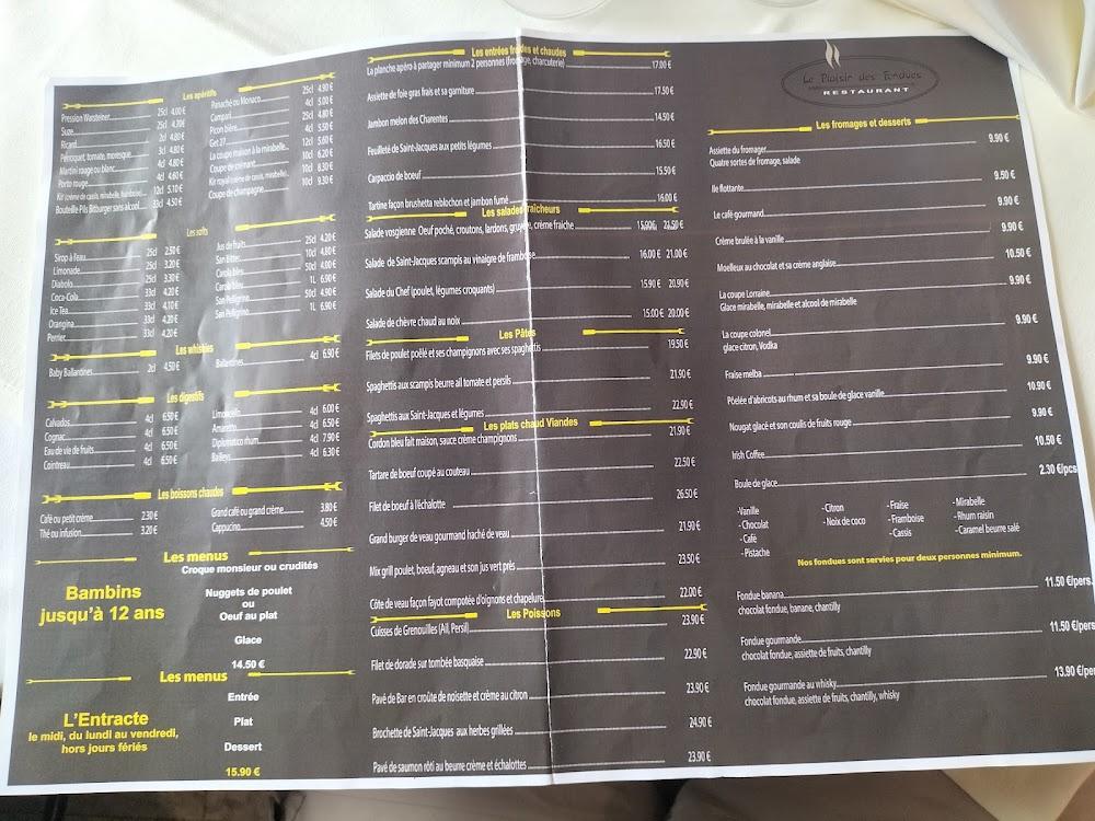 LE PLAISIR DES FONDUES - Menu Image 2