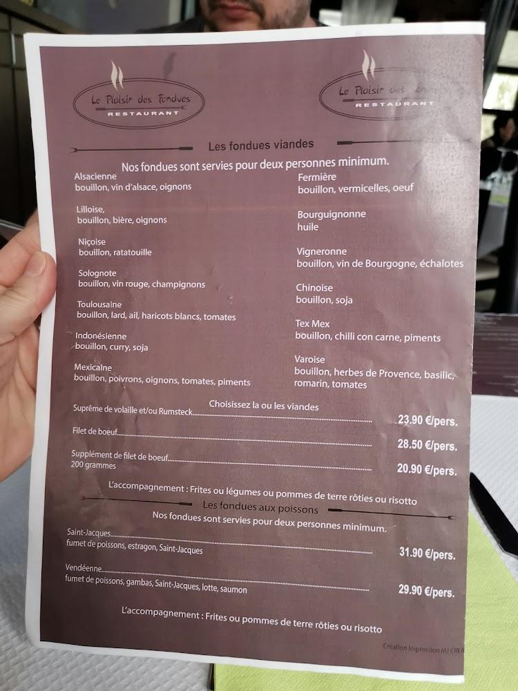 LE PLAISIR DES FONDUES - Menu Image 3