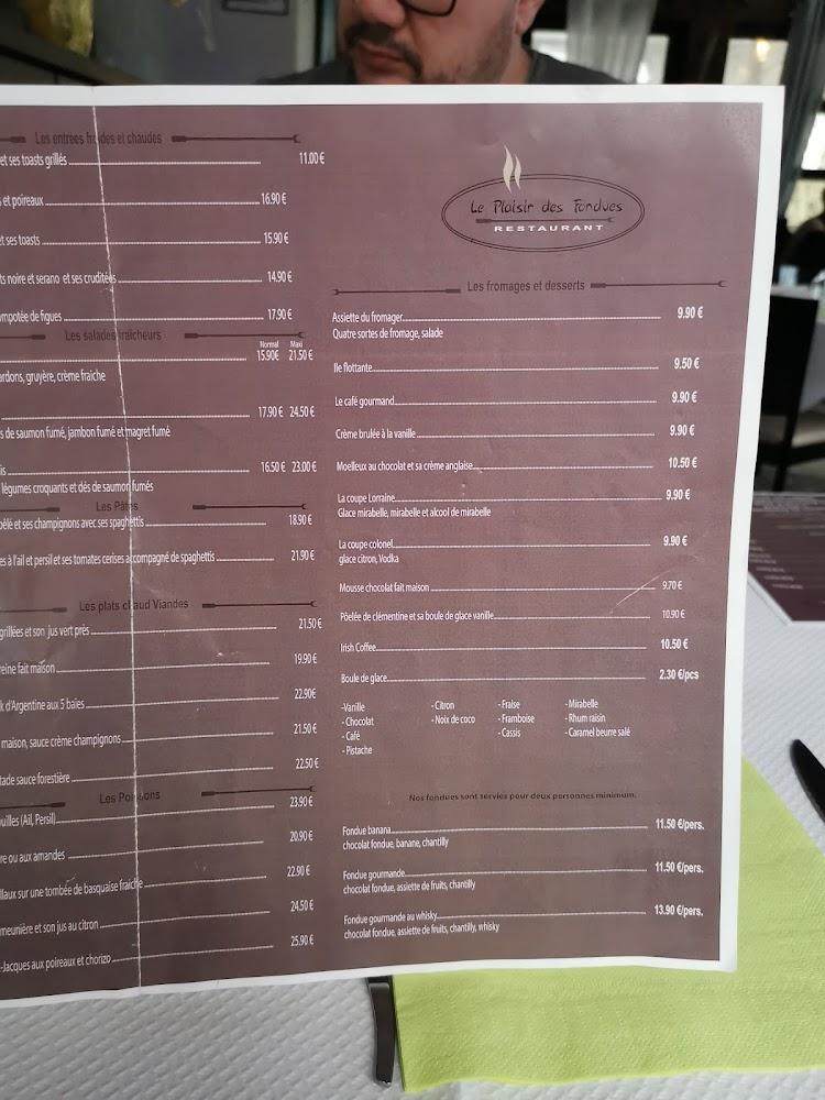 LE PLAISIR DES FONDUES - Menu Image 4